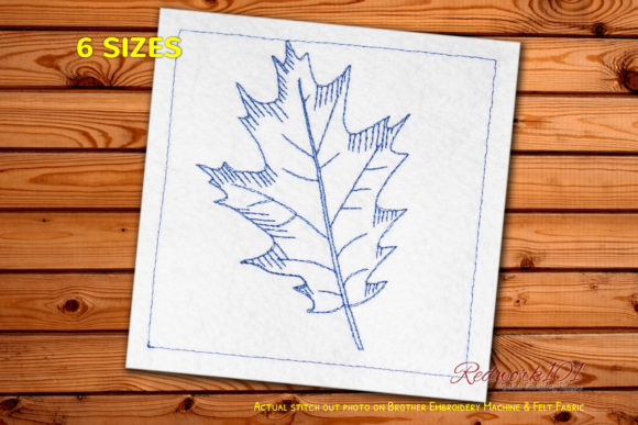 Pin Oak Leaf Redwork: A Seasonal Embroidery Gem