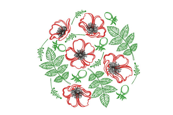 Poppy: A Timeless Floral Embroidery for Holiday Charm