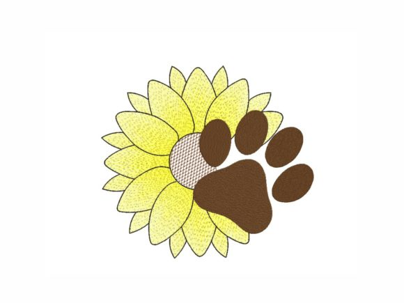Sunflower Paw: A Seasonal Embroidery Gem