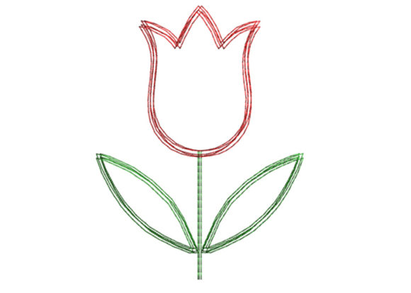 Tulip Scribble Stitch: A Seasonal Embroidery Gem