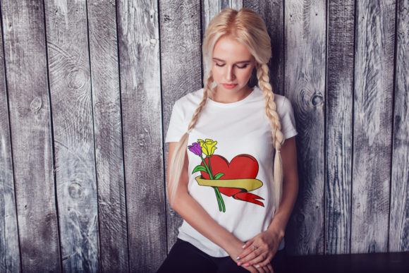 Two Cyclamen with Heart: A Thoughtful Embroidery Choice for Meaningful Gifts